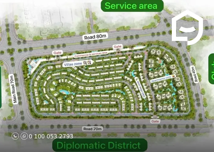 كمبوند ديبلو إيست العاصمة الإدارية Diplo East بمقدم 5%